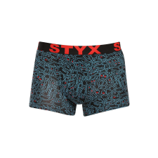 Férfi boxeralsó Styx művészet sportos gumipánt firkálás (G1256/2) M férfi alsó