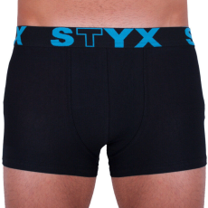  Férfi boxeralsó Styx sportos gumipánt nagyméretű fekete (R961) 4XL