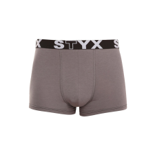 Férfi boxeralsó Styx sportos gumipánt sötét szürke (G1063) XL férfi alsó