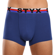 Férfi boxeralsó Styx sportos gumipánt sötétkék trikolor sötétkék (G1968) L