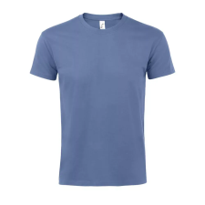  Férfi IMPERIAL környakas rövid ujjú pamut póló, SOLS SO11500, Blue-XL férfi póló