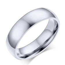  Férfi jegygyűrű, karikagyűrű, klasszikus stílusú, rozsdamentes acél, ezüst színű, 9-es méret gyűrű
