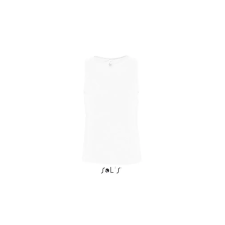  Férfi JUSTIN ujjatlan pamut póló-trikó, SOLS SO11465, White-5XL férfi póló