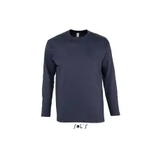  Férfi MONARCH hosszú ujjú pamut póló, SOLS SO11420, Navy-4XL