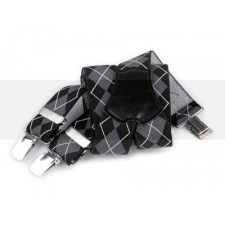  Férfi nadrágtartó - Fekete kockás ajándéktárgy