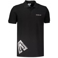 Férfi póló gallérral ALTISPORT ALM013203 FEKETE ÉS FEHÉR méret: M férfi póló