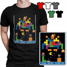 FÉRFI PÓLÓ - MARIO BROS GAME DESIGNS AJÁNDÉK - XXXL 3XL férfi póló