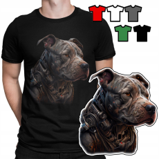  FÉRFI PÓLÓ PÓLÓ MINTÁK VÁLASZTÁS - ÁLLATOKKAL PITBULL KUTYÁK - S
