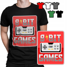 Férfi póló póló VÁLASZTÁS - GRY 8 bites retro karácsony - XXXL 3XL férfi póló