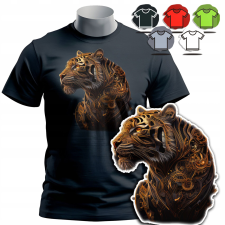 FÉRFI PÓLÓ TETSZÉS SZERINTI MINTÁKKAL - TIGRIS TIGRIS PUMA ÁLLAT - 3XL férfi póló