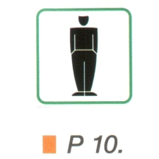  Férfi WC P10 információs címke