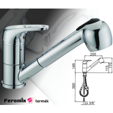 Feromix Sanimix Negyedköríves, hátfalas zuhanykabin mélytálcával 90X90X200 22.1762B INGYEN SZÁLLÍTÁSSAL kád, zuhanykabin