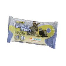  Ferplast Genico Fresh Talc Scented Higenico törlőkendő - tisztít, fertőtlenít 15db (85305605) élősködő elleni készítmény kutyáknak