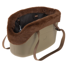 Ferplast With-Me Winter 44 beige kisállat szállító táska (79515021) Barna-Szürke szállítóbox, fekhely kutyáknak