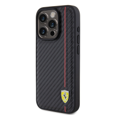 Ferrari Apple iPhone 15 Pro Ferrari FEHCP15LN3DUR Hátlap - Fekete tok és táska