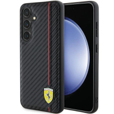 Ferrari Carbon Printed Line tok Samsung Galaxy S24 - fekete tok és táska