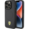 Ferrari CG MOBILE FERRARI CARBON METAL LOGO műanyag védő (bőr hatású hátlap, MagSafe, karbon minta) FEKETE Apple iPhone 15 Pro (FEHMP15LPTEK) (FER000597)