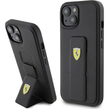 Ferrari FEHCP15SGSPSPSIK iPhone 15 6.1" Fekete Keménytok Markolat Állvány Fém Logó (BRA100435) tok és táska