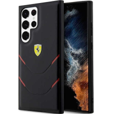 Ferrari FEHCS23LPBAK Samsung Galaxy S23 Ultra S918 fekete keménytok Hot Stamp Lines tok és táska