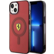 Ferrari FEHMP14SURKR iPhone 14 / 15 / 13 6.1" piros keménytok áttetsző Magsafe tok és táska