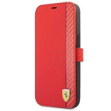 Ferrari FESAXFLBKP13SRE iPhone 13 mini 5,4" piros On Track csíkos könyvtok tok és táska