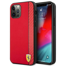 Ferrari FESAXHCP12MRE iPhone 12/12 Pro 6,1&quot; piros On Track csíkos keménytok tok és táska