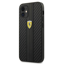 Ferrari FESNECHCP12SBK iPhone 12 mini 5,4&quot; fekete On Track PU Carbon keménytok tok és táska