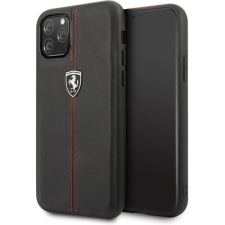 Ferrari gen iphone 11 pro max függőlegesen csíkozott fekete kemény bőrtok tok és táska