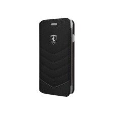 Ferrari Heritage iPhone 7 Plus tűzdelt bőr kinyitható tok, fekete (Fehquflbkp7Lbk) tok és táska