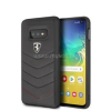 Ferrari Heritage Samsung S10 Lite tűzdelt bőr kemény fekete tok (FEHQUHCS10LBK)