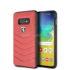 Ferrari Heritage Samsung S10 Lite tűzdelt bőr kemény piros tok (FEHQUHCS10LRE)