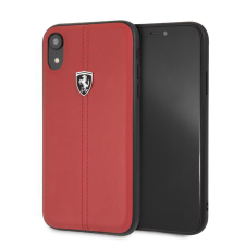 Ferrari iPhone 11 Függőlegesen csíkozott keménytok - Piros tok és táska