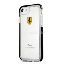 Ferrari iPhone 7 átlátszó fényes fekete tok (FEGLHCP7BK) tok és táska