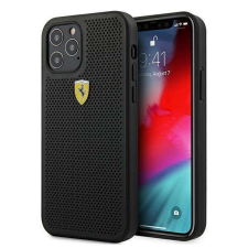 Ferrari Off Track Perforated védőtok iPhone 12/12 Pro készülékhez, Fekete tok és táska