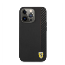 Ferrari On Track Apple iPhone 13 Pro/13 karbon hátlap tok, fekete tok és táska