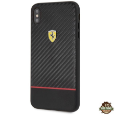 Ferrari On-Ttrack Racing iPhone XS MAX karbon karbon/gumi hátlap tok és táska