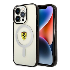Ferrari Outline iPhone 14 Pro MagSafe kompatibilis kemény hátlap tok, átlátszó FEHMP14LURKT tok és táska