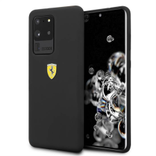 Ferrari Samsung S20 Ultra Ferrari FESSIHCS69BK Liquid Silicon Hátlap - Fekete tok és táska