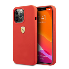 Ferrari Silicone Apple iPhone 13 Pro Max hátlap tok, piros tok és táska