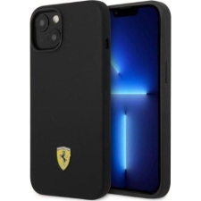 Ferrari Silicone Metal Apple iPhone 14 Magsafe hátlap tok, fekete (FEHMSIP14SBK) tok és táska