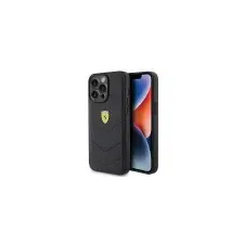  Ferrari Steppelt Fém Logó tok iPhone 15 Pro Max - fekete tok és táska