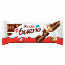 Ferrero Magyarország Kft. Kinder Bueno tejcsokoládéval bevont ostya tejes-mogyorós krémmel töltve 2 x 21,5 g (43 g) csokoládé és édesség