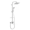  FERRO Algeo Square - komplett zuhanyrendszer fej- és kézizuhannyal, csapteleppel NP74-BAQ7U