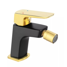 Ferro Bidé csaptelep, leeresztőszelep nélkül, Vitto Black/Gold VerdeLine, Ferro csaptelep