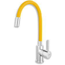 Ferro Zumba álló mosogató csaptelep flexibilis kifolyócsővel, sárga BZA4C csaptelep