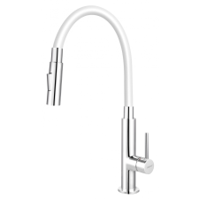  FERRO Zumba Slim 2F - Álló mosogató csaptelep flexibilis kifolyócsővel, fehér BZA43W csaptelep