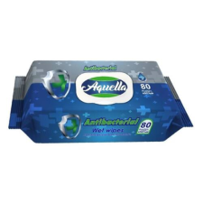 - Fertőtlenítő törlőkendő AQUELLA antibakteriális 80 db-os tisztító- és takarítószer, higiénia