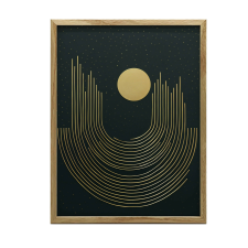 FESTÉS VÁSZON ARANY GEOMETRIÁRA KERET NÉLKÜL 50x70 CM PREMIUM grafika, keretezett kép