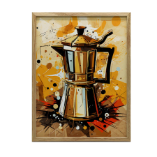  FESTÉS VÁSZONRA ARANY AROMA KONYHA KERET NÉLKÜL 50x70 CM VÁSZON grafika, keretezett kép