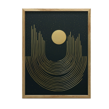  FESTÉS VÁSZONRA ARANY GEOMETRIA VÁSZON PREMIUMRA 70x100 CM grafika, keretezett kép